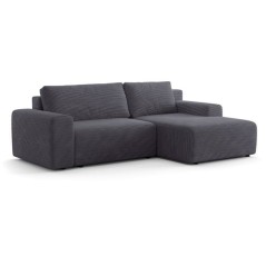 Canapé d'angle convertible réversible - 5 places - BOMBEY - Velours