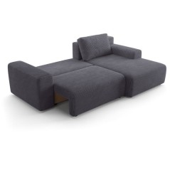 Canapé d'angle convertible réversible - 5 places - BOMBEY - Velours