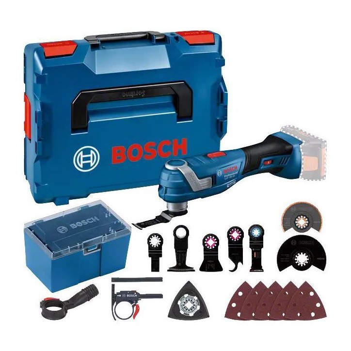 Outil oscillant 18V GOP 18V-34 (Sans batteri ni chargeur) + kit accessoires en coffret L-BOXX - BOSCH - 06018G2002