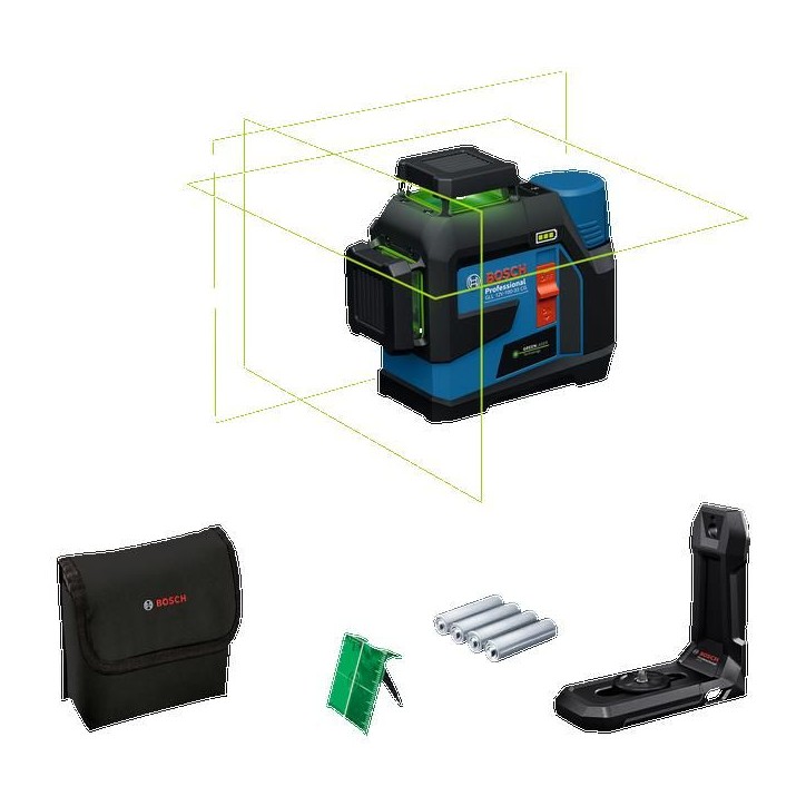 Laser - BOSCH PROFESSIONAL - GLL 12V-100-33 CG - 3 lignes laser vertes - Portée 100 m - Précision 0,3 mm