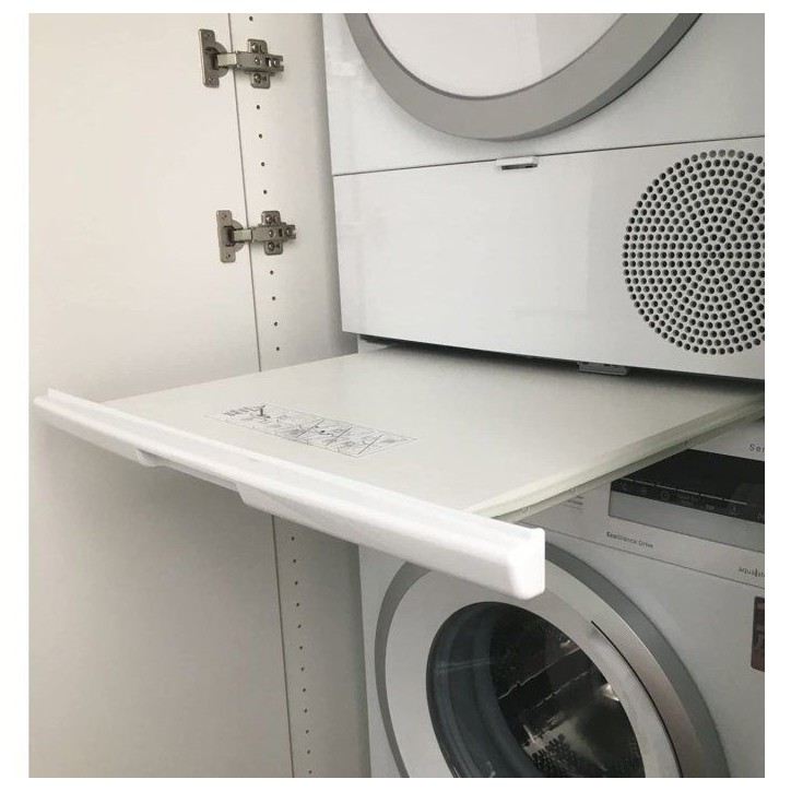 Kit de superposition - BOSCH - WTZ27400 - Avec plateau coulissant - 60 cm - Blanc