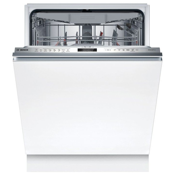 Lave-vaisselle tout encastrable BOSCH SMH6ECX21E SER6 - 14 couverts - Induction - L60cm - 42 dB - tiroir a couverts - Inox Lave-vaisselle tout encastrable BOSCH SMH6ECX21E SER6 - 14 couverts - Induction - L60cm - 42 dB - tiroir a couverts - Inox