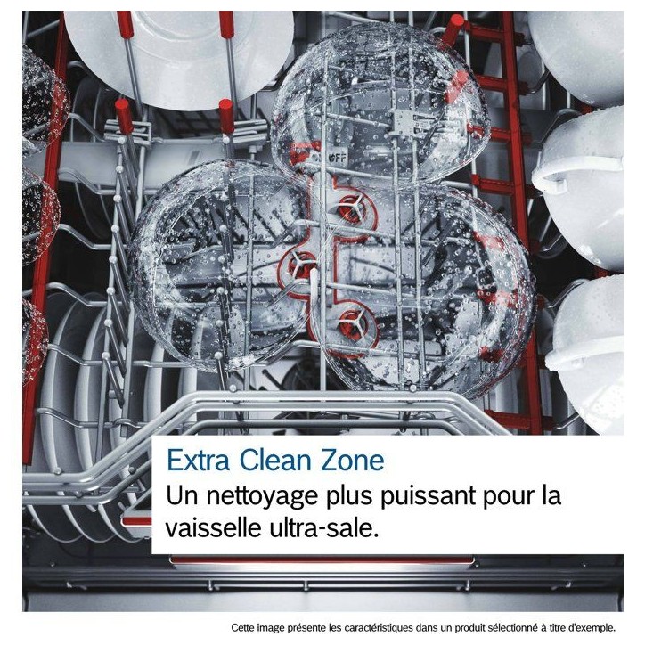 Lave-vaisselle tout encastrable BOSCH SMH6ECX21E SER6 - 14 couverts - Induction - L60cm - 42 dB - tiroir a couverts - Inox Lave-vaisselle tout encastrable BOSCH SMH6ECX21E SER6 - 14 couverts - Induction - L60cm - 42 dB - tiroir a couverts - Inox