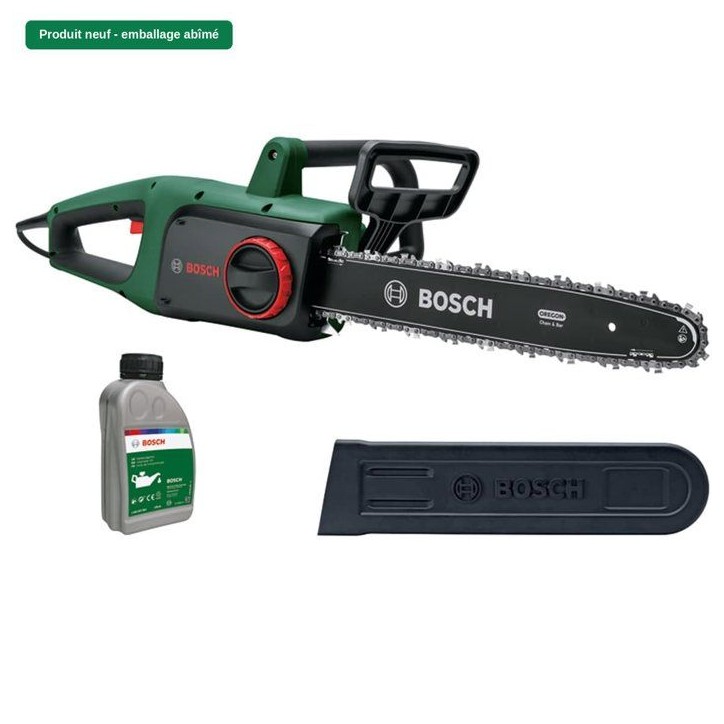 [Produit neuf - emballage abîmé] Tronçonneuse Bosch - UniversalChain 40 (1800W, coupe 40cm , vitesse de chaîne12 m/s) + huil