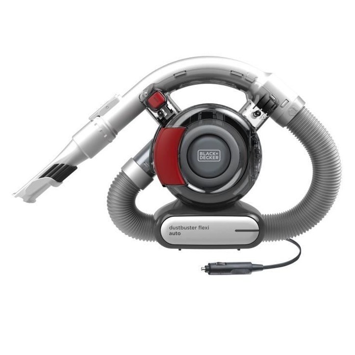 BLACK+DECKER PD1200AV Dustbuster Flexi Auto - Aspirateur a main 12V - Connexion voiture - action cyclonique
