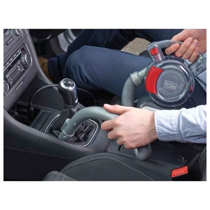 BLACK+DECKER PD1200AV Dustbuster Flexi Auto - Aspirateur a main 12V - Connexion voiture - action cyclonique