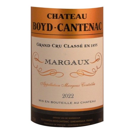 Château Boyd-Cantenac 2022 Margaux - Vin rouge de Bordeaux