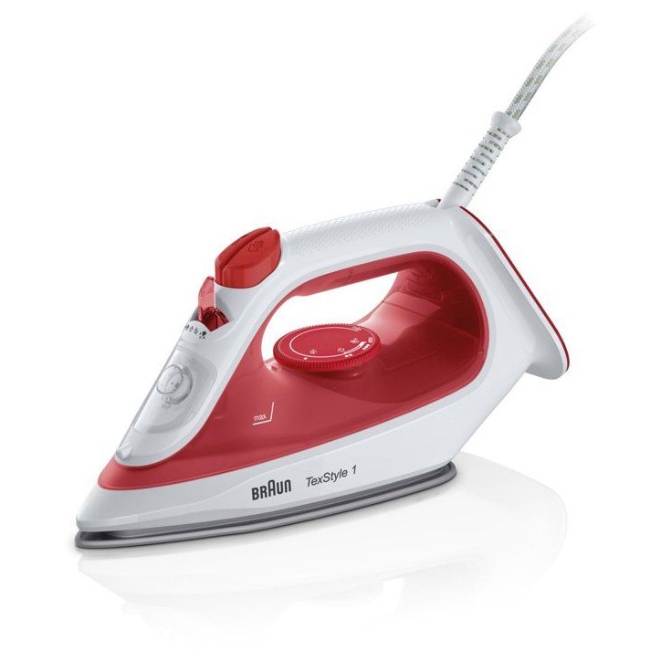 Fer vapeur - BRAUN - SI1019RD - Anti-calcaire - Débit vapeur 25 g/min Fer vapeur - BRAUN - SI1019RD - Anti-calcaire - Débit vapeur 25 g/min