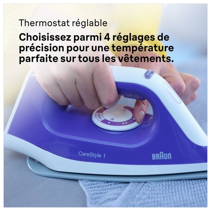 Centrale vapeur CareStyle 1 - BRAUN - IS1014VI - 6 bar - 1,5 L - Violet / Blanc Centrale vapeur CareStyle 1 - BRAUN - IS1014VI - 6 bar - 1,5 L - Violet / Blanc
