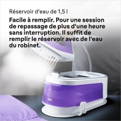 Centrale vapeur CareStyle 1 - BRAUN - IS1014VI - 6 bar - 1,5 L - Viole