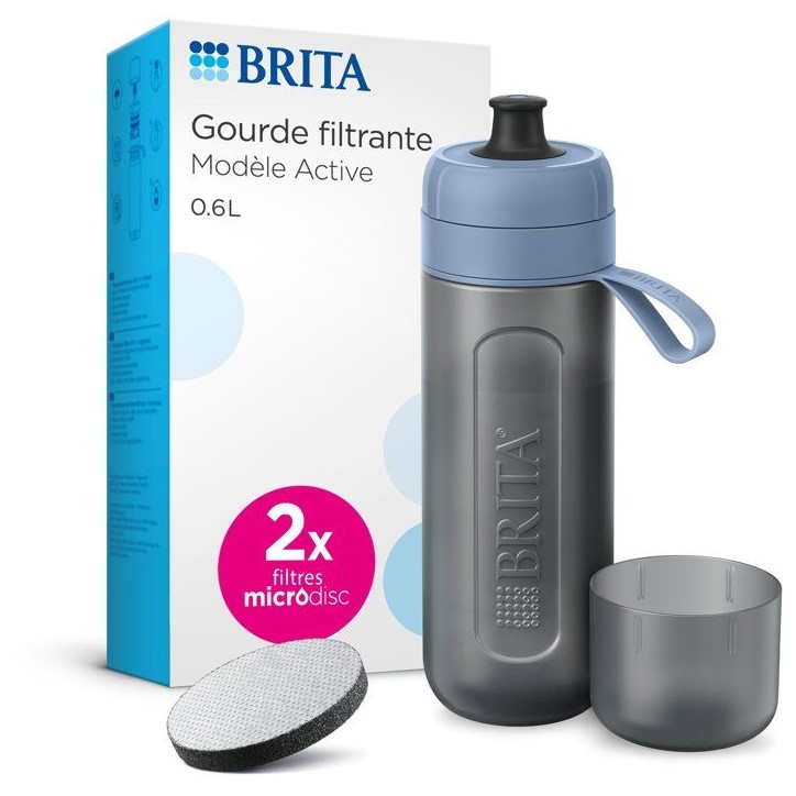 Gourde filtrante - BRITA - Active - 2 microdiscs inclus - Vert pastel Gourde filtrante - BRITA - Active - 2 microdiscs inclus - Vert pastel