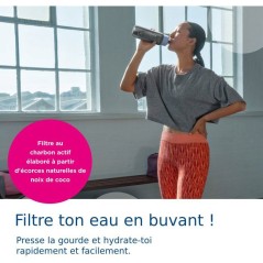 Gourde filtrante - BRITA - Active - 2 microdiscs inclus - Vert pastel