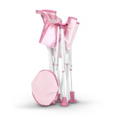 BRIGHT STARS Transat bébé pliable Rose Pop 'N Chill, pare soleil SPF