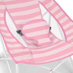 BRIGHT STARS Transat bébé pliable Rose Pop 'N Chill, pare soleil SPF