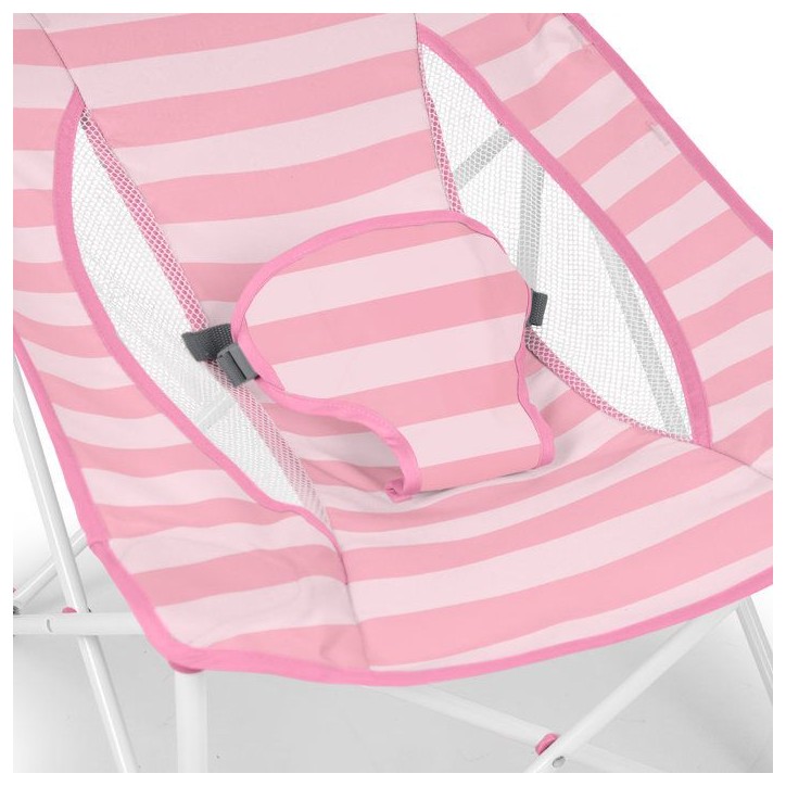 BRIGHT STARS Transat bébé pliable Rose Pop 'N Chill, pare soleil SPF +50 et sac de transport inclus BRIGHT STARS Transat bébé pliable Rose Pop 'N Chill, pare soleil SPF +50 et sac de transport inclus