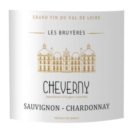 Les Bruyeres Cheverny Sauvignon Chardonnay - Vin blanc de la Vallée de la Loire