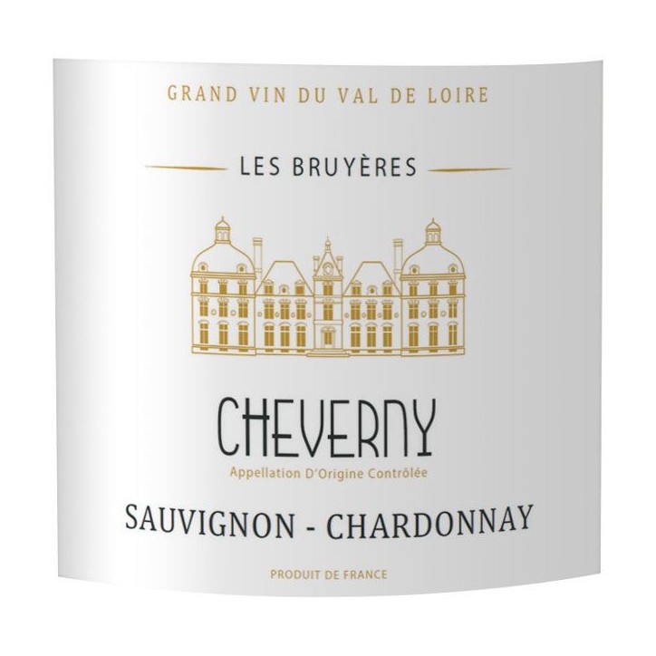 Les Bruyeres Cheverny Sauvignon Chardonnay - Vin blanc de la Vallée de la Loire
