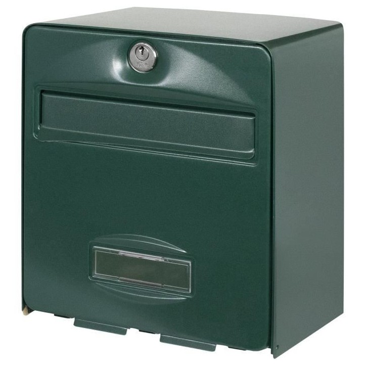 Boîte aux lettres BURG WACHTER BALTHAZAR MINI 1 Porte - Murale - Acier galvanisé - Ouverture totale - Vert - Fabriqué en Fran
