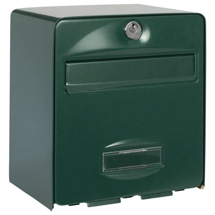 Boîte aux lettres BURG WACHTER BALTHAZAR MINI 1 Porte - Murale - Acier galvanisé - Ouverture totale - Vert - Fabriqué en Fran
