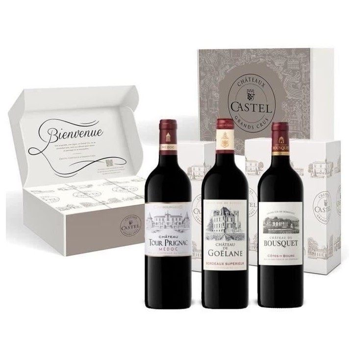 Coffret Spécial Decanter : Château du Bousquet - Château de Goëlane - Château Tour Prignac Coffret Spécial Decanter : Château du Bousquet - Château de Goëlane - Château Tour Prignac