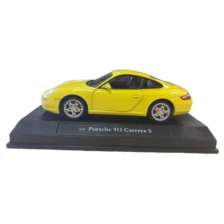 Voiture miniature de collection - CARARAMA - Porsche 911 Carrera S Coupé - Jaune - 1/24 Voiture miniature de collection - CARARAMA - Porsche 911 Carrera S Coupé - Jaune - 1/24