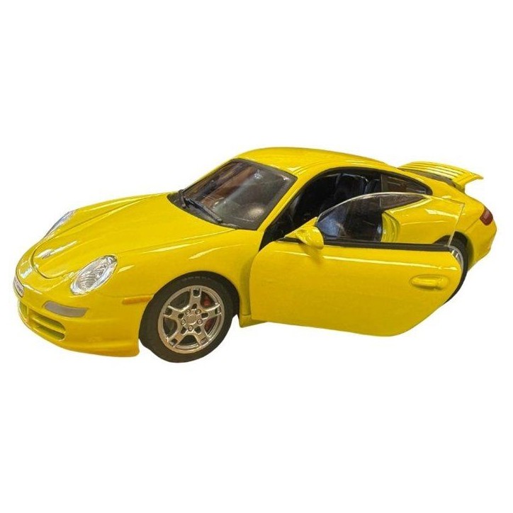 Voiture miniature de collection - CARARAMA - Porsche 911 Carrera S Coupé - Jaune - 1/24 Voiture miniature de collection - CARARAMA - Porsche 911 Carrera S Coupé - Jaune - 1/24