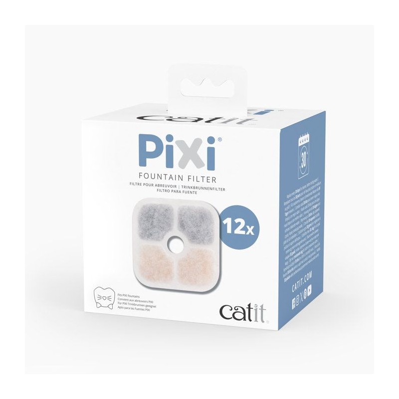 Filtres de rechange pour fontaine a eau pour chats - CATIT - Pixi - 12