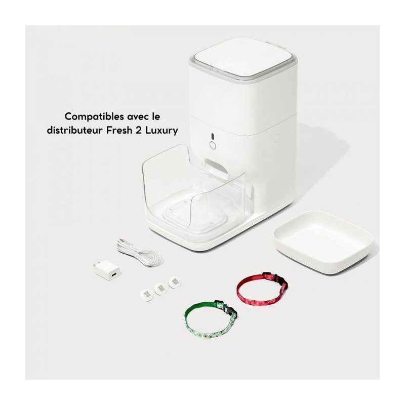 Collier connecté chat - CATLINK - Fresh 2 Luxury - RFID - Lot de 2 -