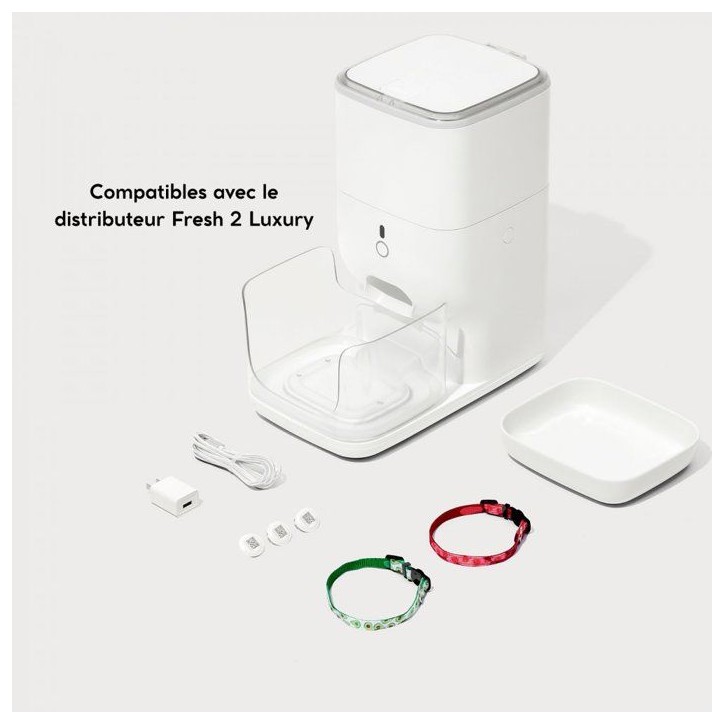 Collier connecté chat - CATLINK - Fresh 2 Luxury - RFID - Lot de 2 - Identification