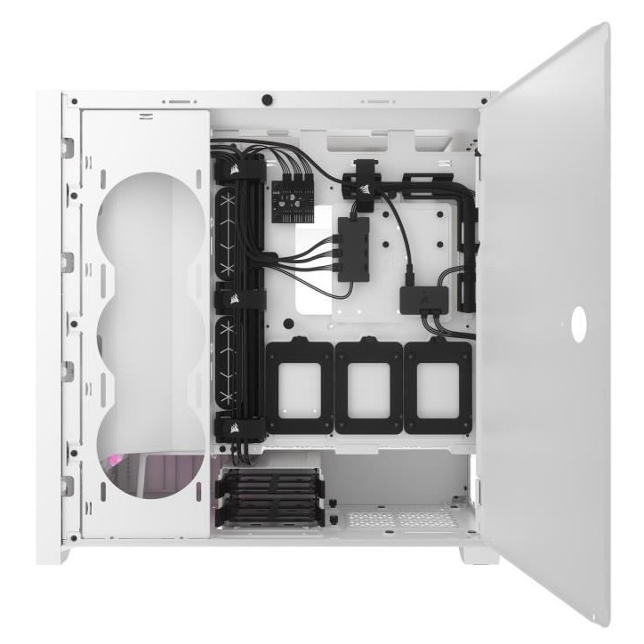 Boîtier PC - CORSAIR - CC-9011243-WW - ICUE 5000D RGB AIRFLOW - Moyen-tour - 3 fans AF120 RGB ELITE - iCUE Lighting Node PRO -