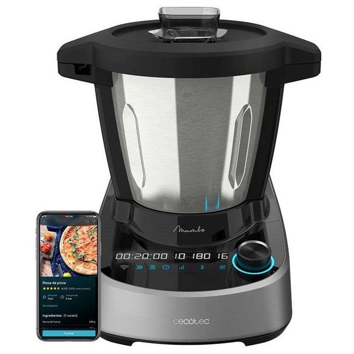 Robot de cuisine - CECOTEC - Mambo 11090 - 1600 W - 3,3 L - 37 fonctions - Gris
