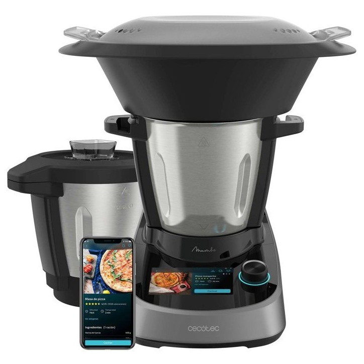 Robot de cuisine - CECOTEC - Mambo Touch avec bol Habana - 1600 W - 3,3 L - 37 fonctions - Gris