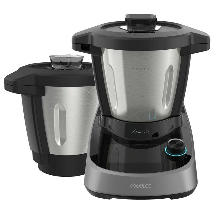 Robot de cuisine - CECOTEC - Mambo Touch avec bol Habana - 1600 W - 3,3 L - 37 fonctions - Gris