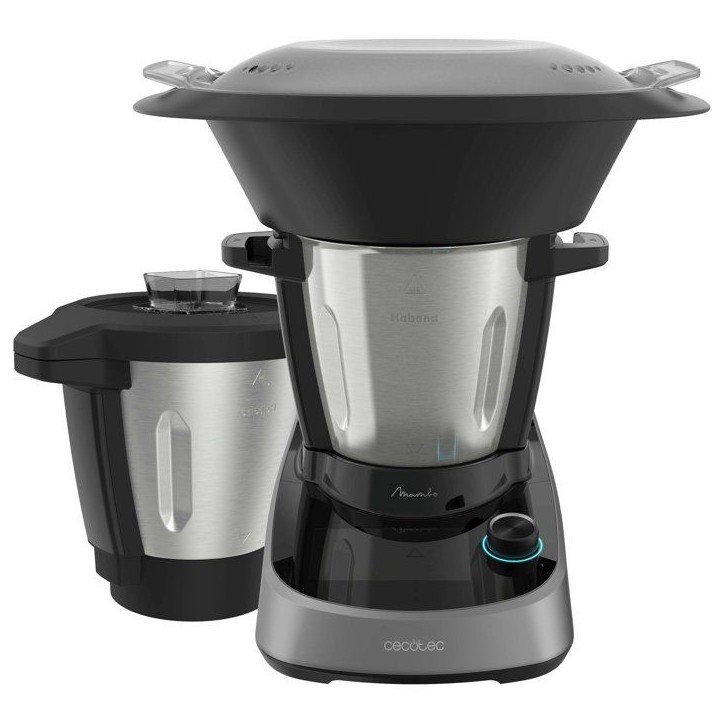 Robot de cuisine - CECOTEC - Mambo Touch avec bol Habana - 1600 W - 3,3 L - 37 fonctions - Gris