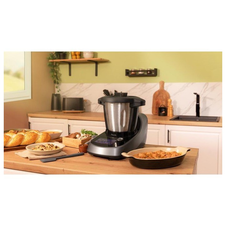 Robot de cuisine - CECOTEC - Mambo Touch avec bol Habana - 1600 W - 3,3 L - 37 fonctions - Gris
