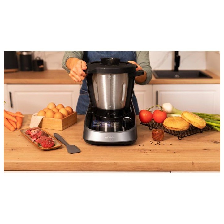 Robot de cuisine - CECOTEC - Mambo Touch avec bol Habana - 1600 W - 3,3 L - 37 fonctions - Gris