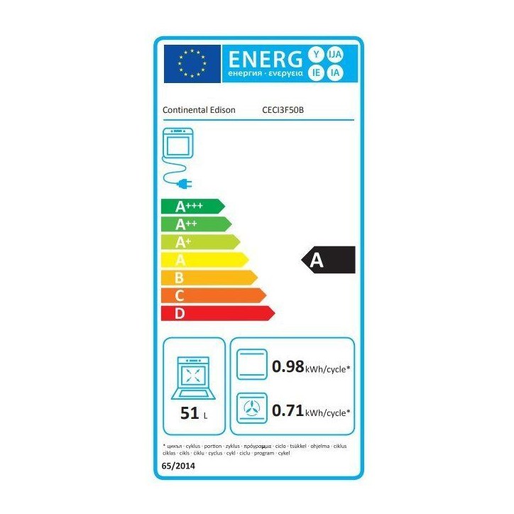 Cuisiniere a induction - CONTINENTAL EDISON - CECI3F50B - 3 feux - 8500 W - Noir Cuisiniere a induction - CONTINENTAL EDISON - CECI3F50B - 3 feux - 8500 W - Noir