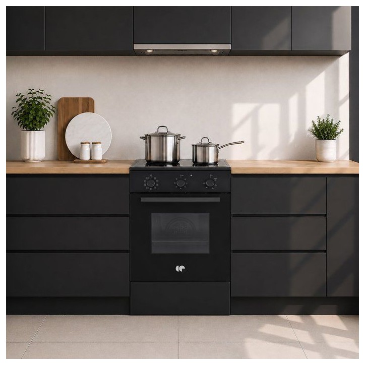 Cuisiniere a induction - CONTINENTAL EDISON - CECI3F50B - 3 feux - 8500 W - Noir Cuisiniere a induction - CONTINENTAL EDISON - CECI3F50B - 3 feux - 8500 W - Noir