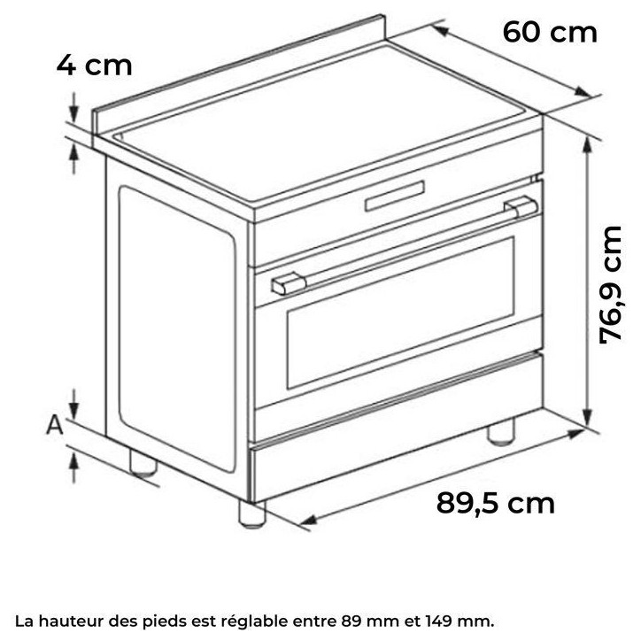 Cuisiniere a induction - CONTINENTAL EDISON - CECPI9060IXD - 5 foyers - 90 cm - Silver Cuisiniere a induction - CONTINENTAL EDISON - CECPI9060IXD - 5 foyers - 90 cm - Silver