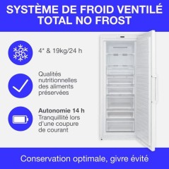 Congélateur armoire 406L -Total No Frost - dégivrage automatique - C