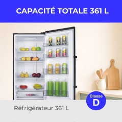 Réfrigérateur - CONTINENTAL EDISON - 1 porte - 361 L - Total No Fros