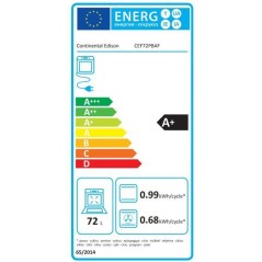 Four encastrable pyrolyse - Chaleur tournante Brassée - CONTINENTAL EDISON - CEF72PBAF - Noir - 59,5 x 57,5 - 59,5 cm