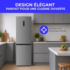 Réfrigérateur congélateur bas - CONTINENTAL EDISON - CEFC323NFIX -