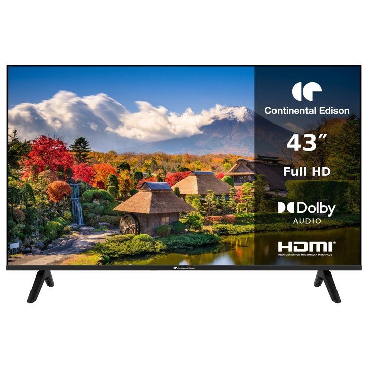 TV LED CONTINENTAL EDISON CELED43FHD26B6 43'' (109 cm) – FHD – Dalle LED – 3 HDMI – 2 USB – Noir TV LED CONTINENTAL EDISON CELED43FHD26B6 43'' (109 cm) – FHD – Dalle LED – 3 HDMI – 2 USB – Noir
