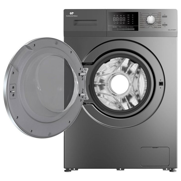 Lave-linge hublot CONTINENTAL EDISON CELL10140SP1 - 10 kg - Induction - L60 cm - Classe A - 1400 trs - Silver Lave-linge hublot CONTINENTAL EDISON CELL10140SP1 - 10 kg - Induction - L60 cm - Classe A - 1400 trs - Silver