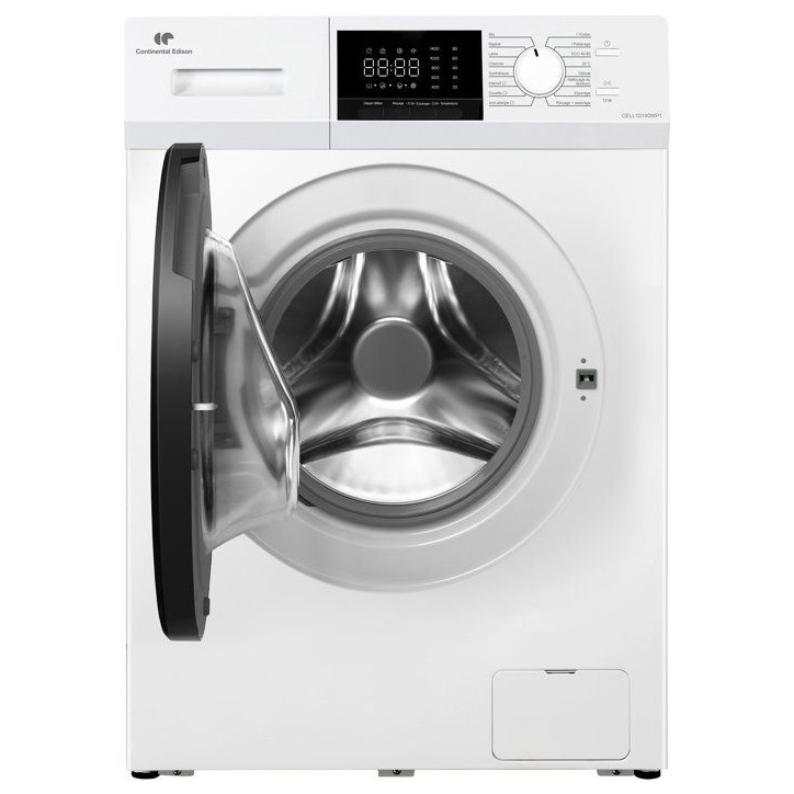 Lave-linge hublot CONTINENTAL EDISON CELL10140WP1 - 10 kg - Induction - L60 cm - Classe A - 1400 trs - Blanc Lave-linge hublot CONTINENTAL EDISON CELL10140WP1 - 10 kg - Induction - L60 cm - Classe A - 1400 trs - Blanc
