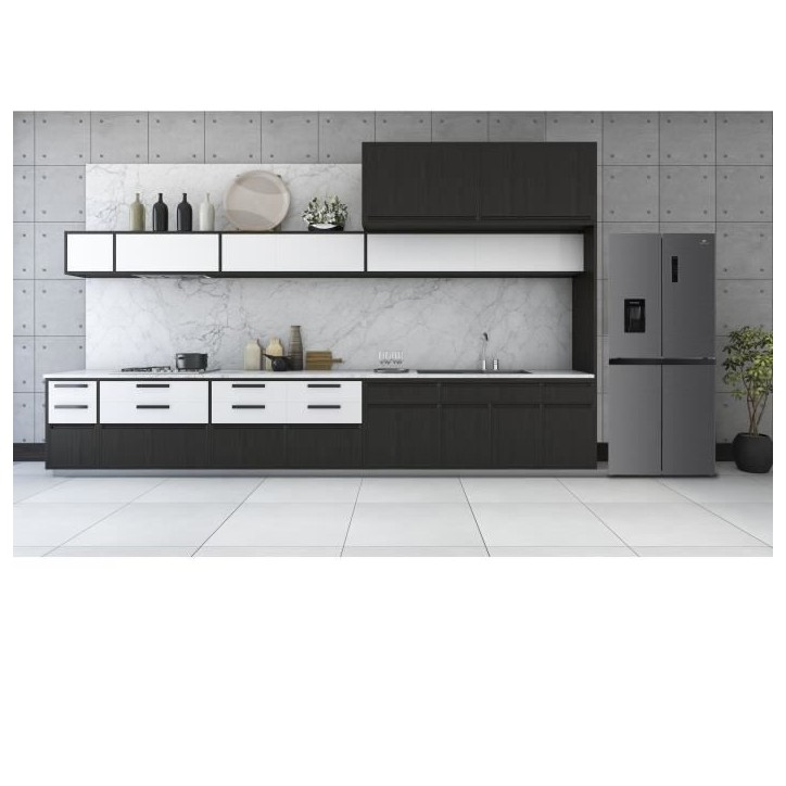 Réfrigérateur 4 portes avec distributeur d'eau - 464L - Total No Frost - L79 cm x H 180 cm - Inox - Classe D Réfrigérateur 4 portes avec distributeur d'eau - 464L - Total No Frost - L79 cm x H 180 cm - Inox - Classe D