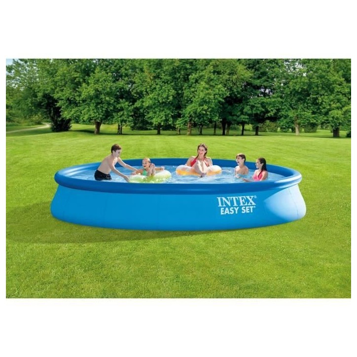 Kit Piscine hors sol autoportante INTEX - Easy Set™ - 457 x 84 cm - Ronde (Livrée avec une pompe et cartouche) - 28158NP