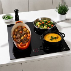 Table de cuisson a induction - CONTINENTAL EDISON - 4 foyers dont 1 zo