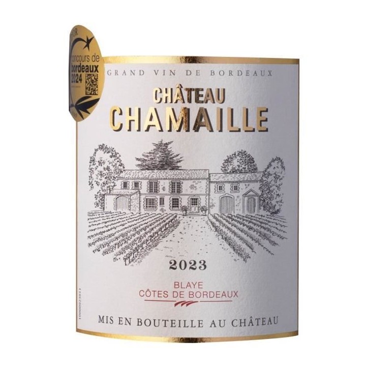 Château Chamaille 2023 Blaye Côtes de Bordeaux - Vin rouge de Bordeaux